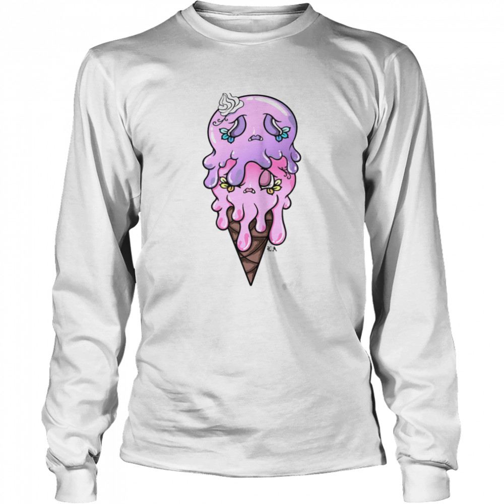 Skull Ice Cream Double Long Sleeved T-shirt