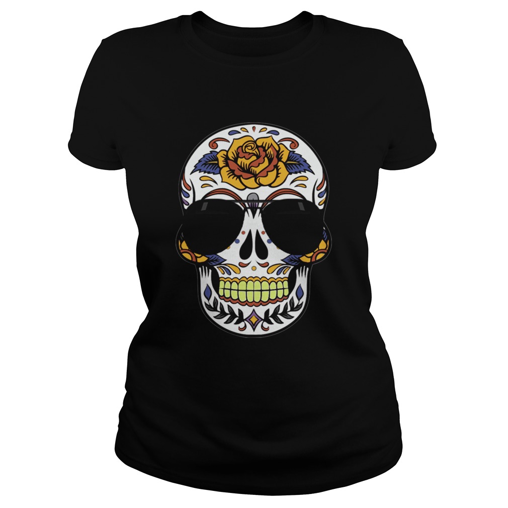 Skull Wearing Sunglasses Day Of The Dead Classic Ladies