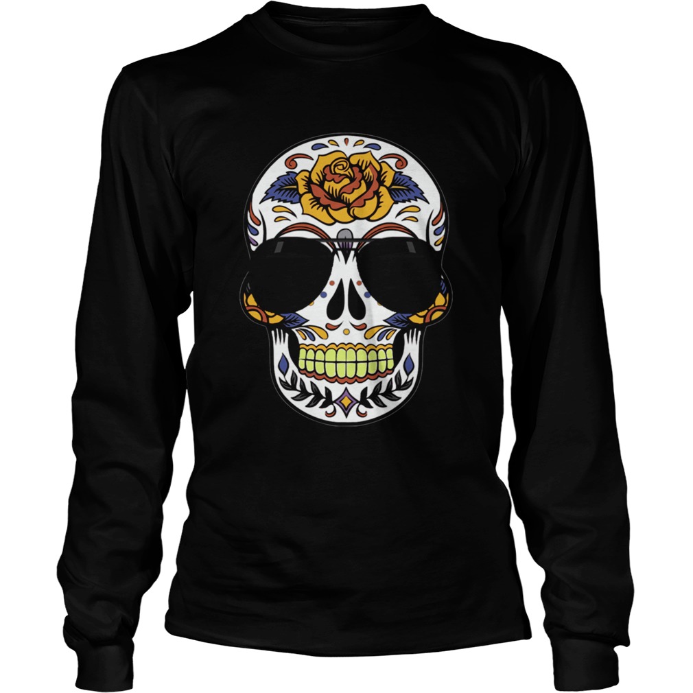 Skull Wearing Sunglasses Day Of The Dead Long Sleeve