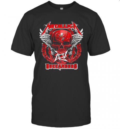 Skull Wings Metallica Tampa Bay Buccaneers T-Shirt