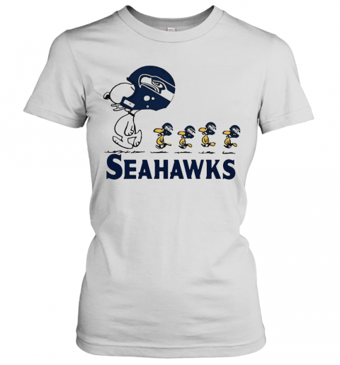 Snoopy Seattle Seahawks Woodstock T-Shirt Classic Women's T-shirt