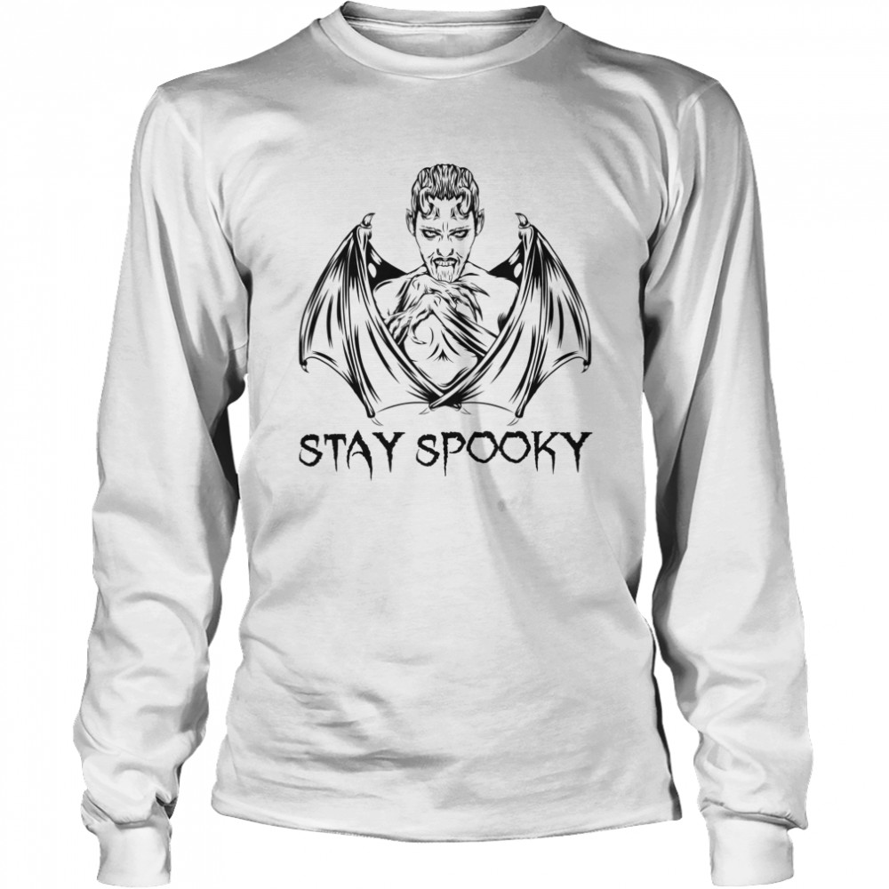 Stay Spooky Vampire Halloween Day Long Sleeved T-shirt