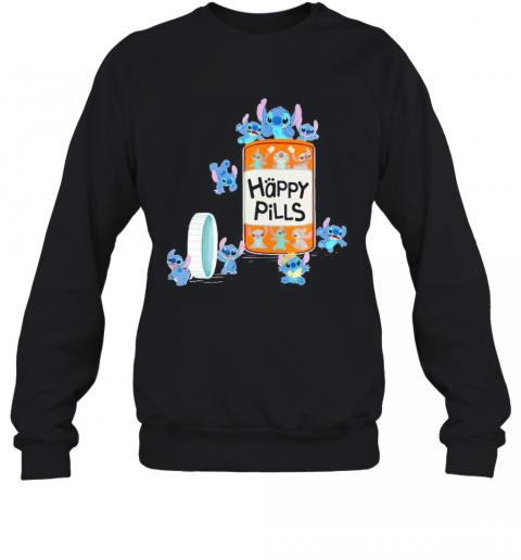 Stitch Happy Pills Cartoon T-Shirt Unisex Sweatshirt
