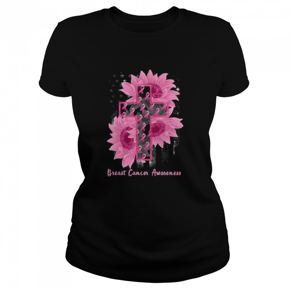Sunflower Breast Cancer Awareness Classic Women's T-shirt