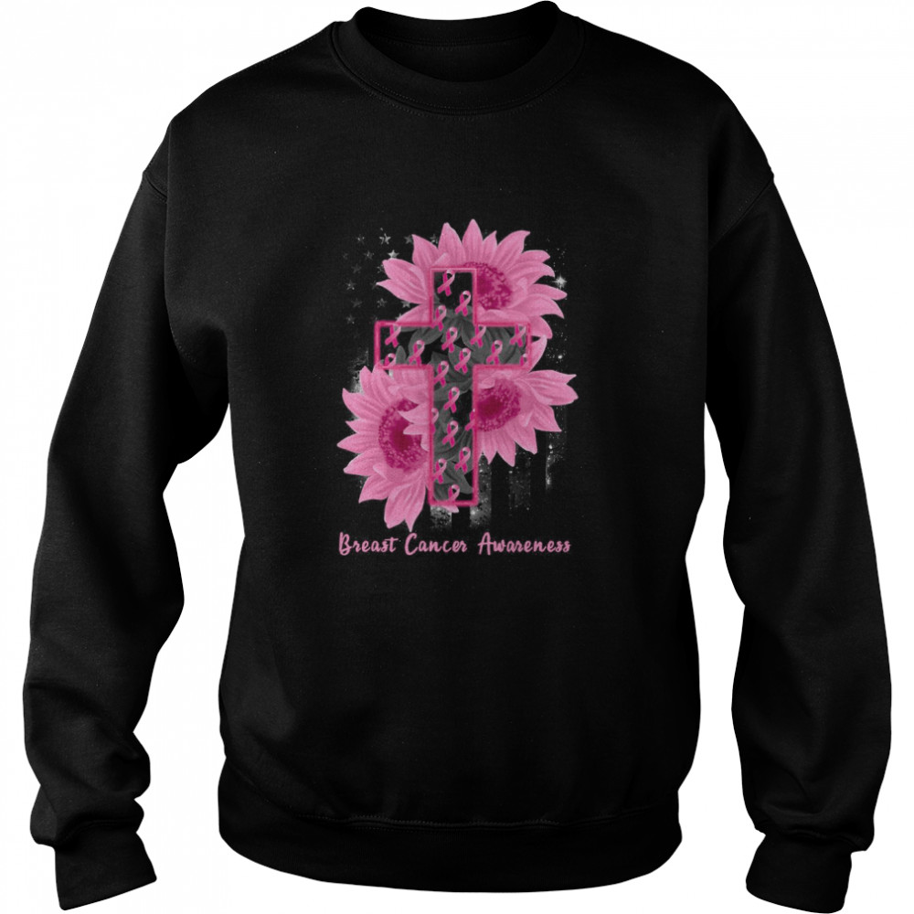 Sunflower Breast Cancer Awareness Unisex Sweatshirt