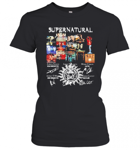Supernatural Movie Characters Signatures T-Shirt Classic Women's T-shirt