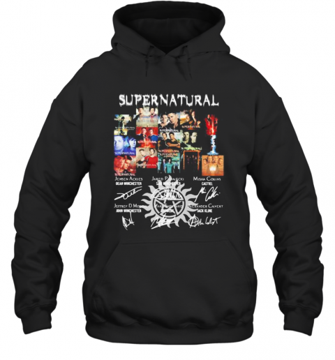 Supernatural Movie Characters Signatures T-Shirt Unisex Hoodie