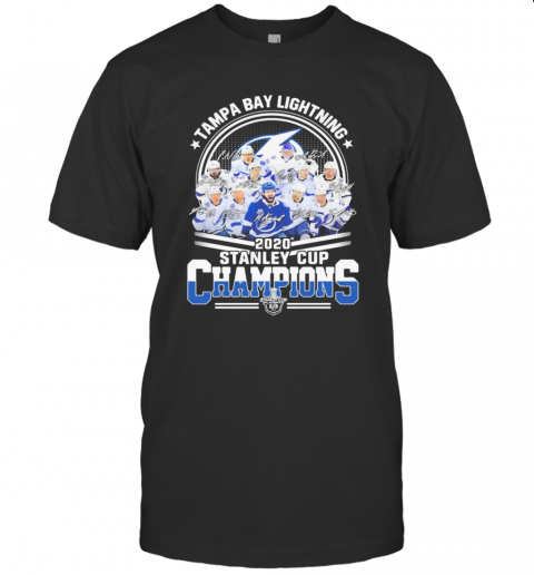 Tampa Bay Lightning 2020 Stanley Cup Champions Signatures T-Shirt