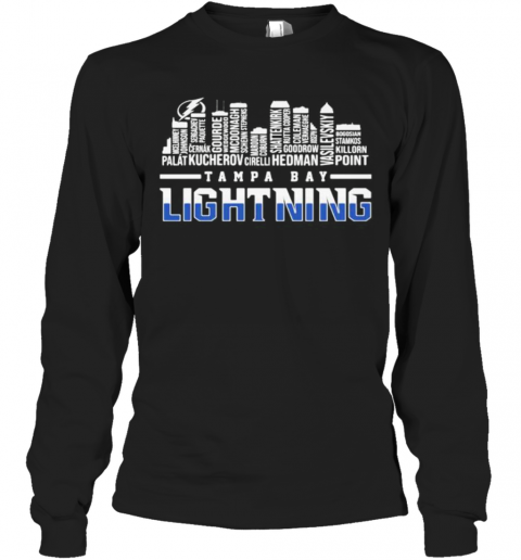 Tampa Bay Lightning Hockey Logo Buildings T-Shirt Long Sleeved T-shirt 
