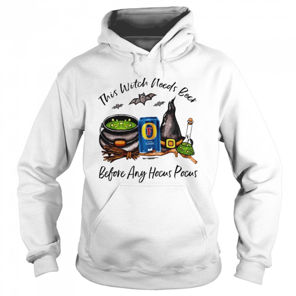 This Witch Needs Beer Before Any Hocus Pocus Halloween Unisex Hoodie