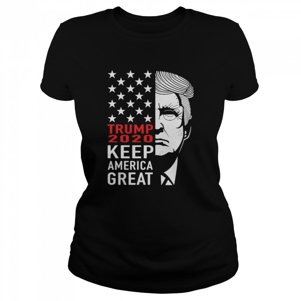 Trump 2020 keep america great american flag Classic Women's T-shirt