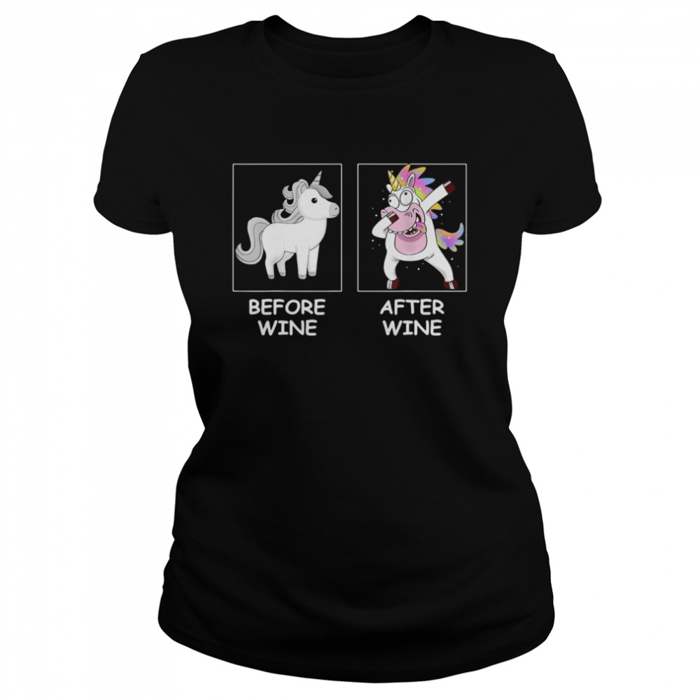 Unicorn Before Wine After Wine Classic Women's T-shirt