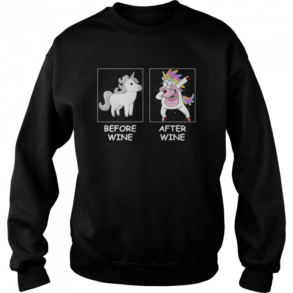 Unicorn Before Wine After Wine Unisex Sweatshirt