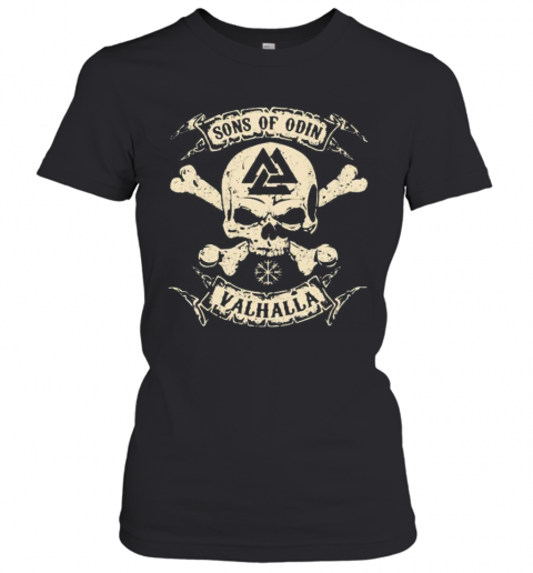 Vikings Skull Sons Of Odin Valhalla Vintage T-Shirt - Trend Tee Shirts ...