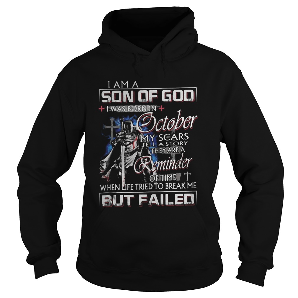 Vikings i am a son of god i was born in october my scars tell a story they are a reminder of time s Hoodie