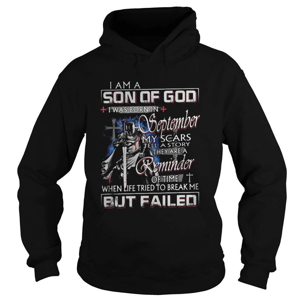 Vikings i am a son of god i was born in september my scars tell a story they are a reminder of time Hoodie