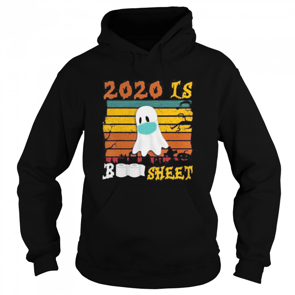 Vintage 2020 is Boo Sheet Halloween Boo in Mask Unisex Hoodie