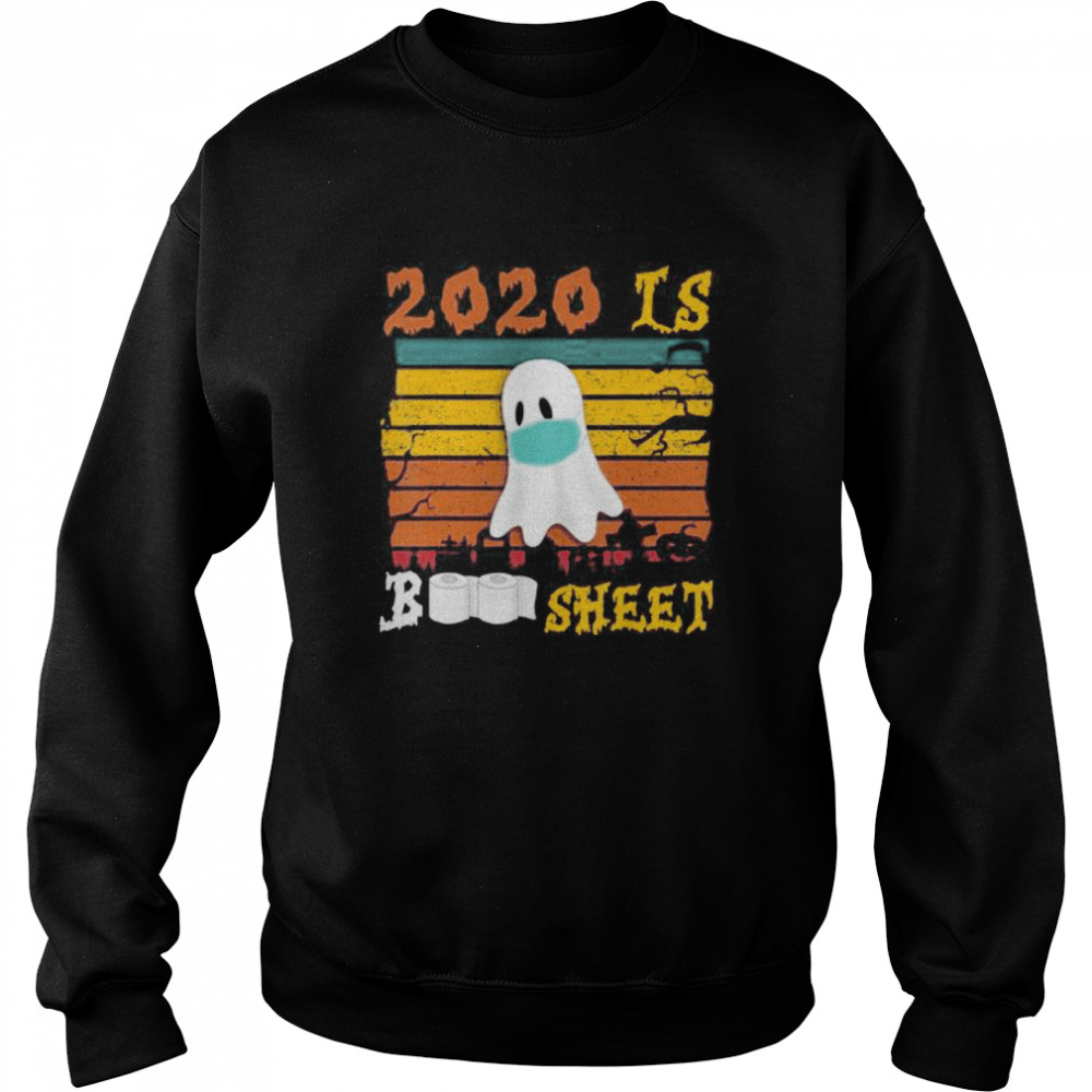 Vintage 2020 is Boo Sheet Halloween Boo in Mask Unisex Sweatshirt