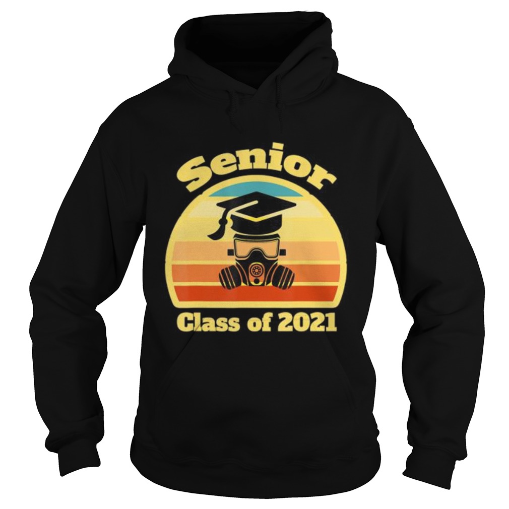 Vintage Senior 2021 Class Of 2021 Graduation face mask Hoodie