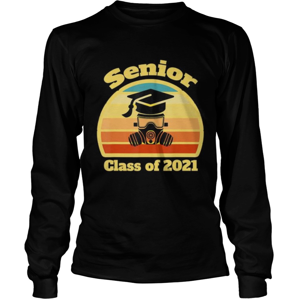 Vintage Senior 2021 Class Of 2021 Graduation face mask Long Sleeve