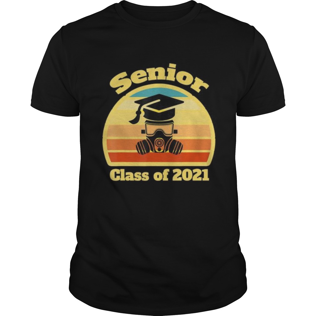 Vintage Senior 2021 Class Of 2021 Graduation face mask shirt