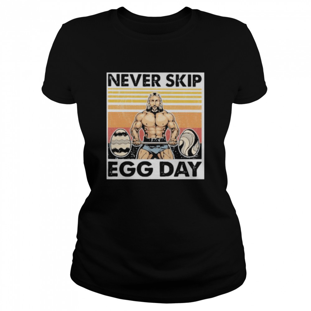 Weightlifting never skip egg day vintage retro Classic Women's T-shirt
