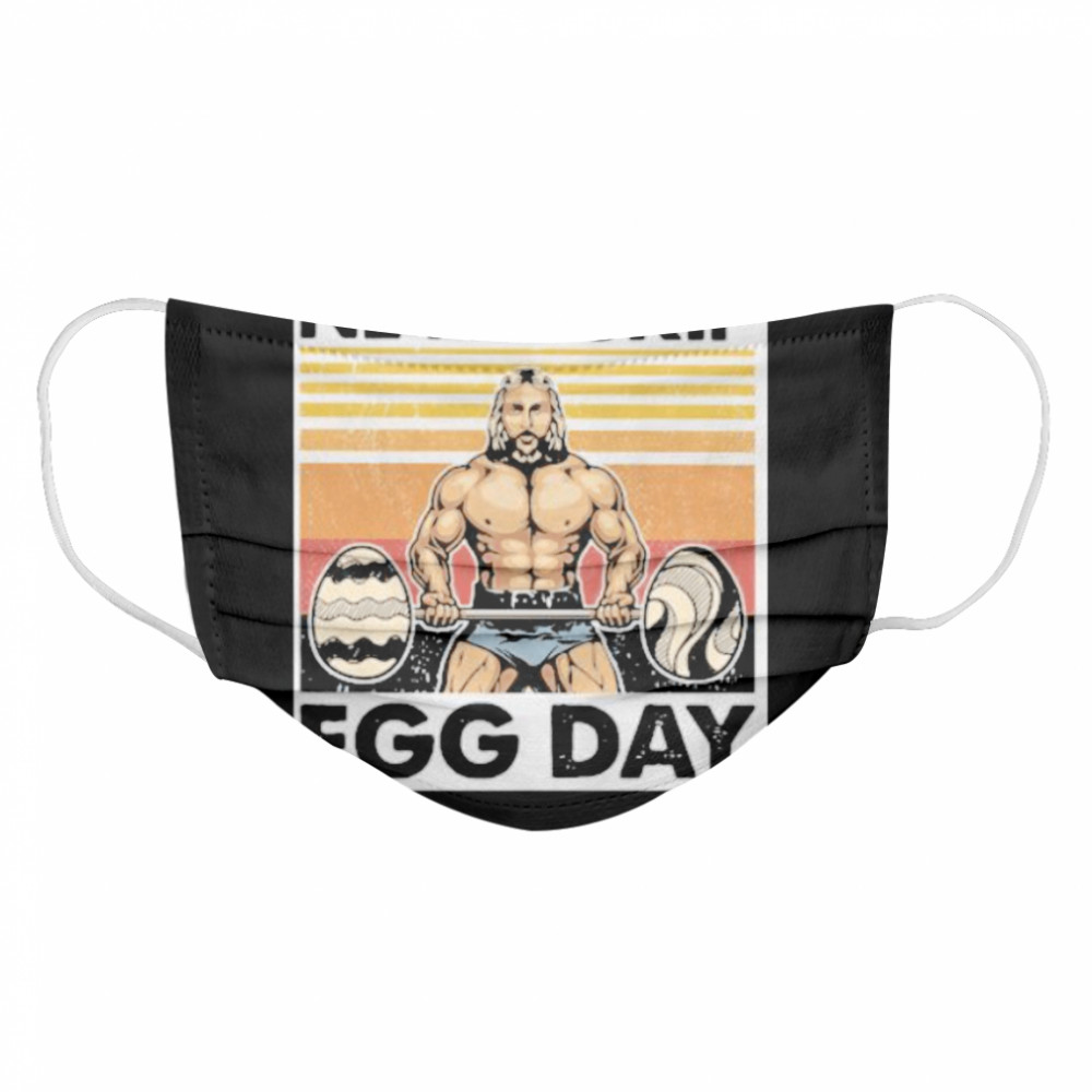 Weightlifting never skip egg day vintage retro Cloth Face Mask