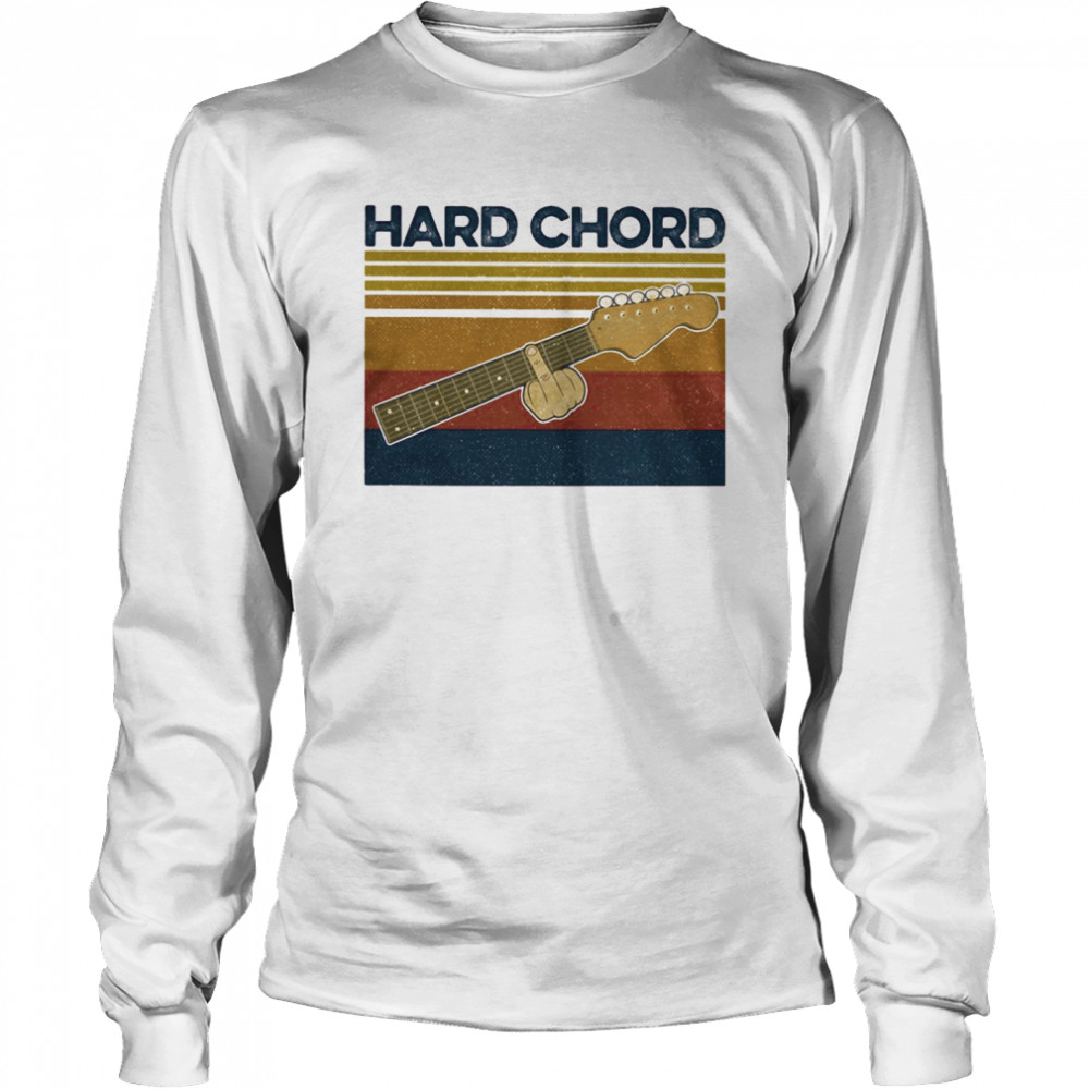 hard chord vintage guitar Long Sleeved T-shirt