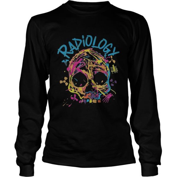 skull radiology color  Long Sleeve