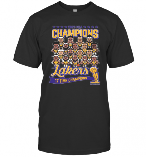 2020 NBA Champions Lakers 17 Time Champions T-Shirt