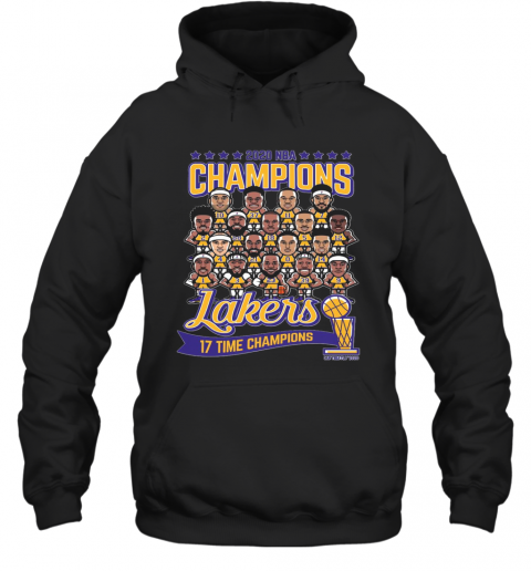 2020 NBA Champions Lakers 17 Time Champions T-Shirt Unisex Hoodie