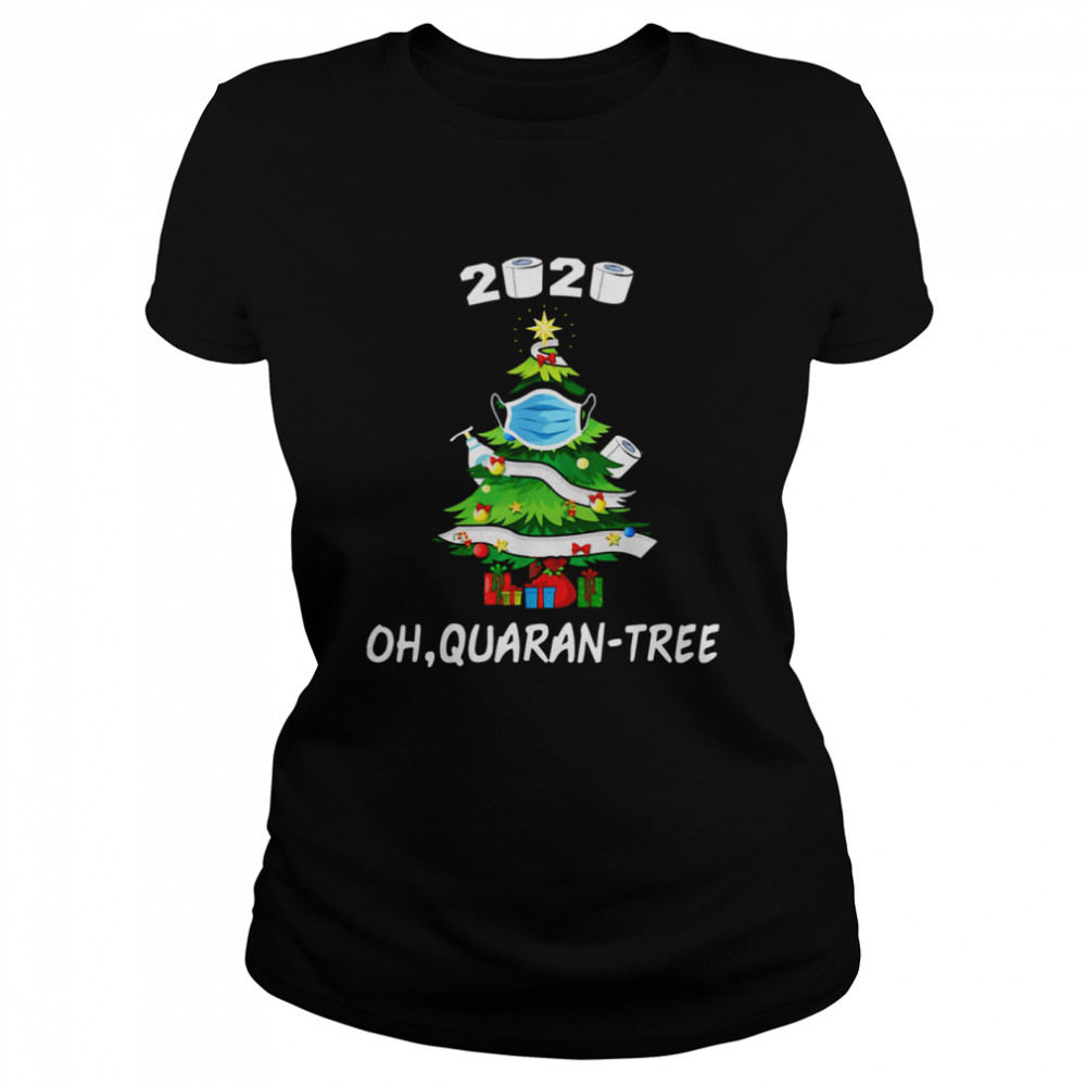 2020 Quarantine Christmas Tree Mask Ornament Classic Women's T-shirt