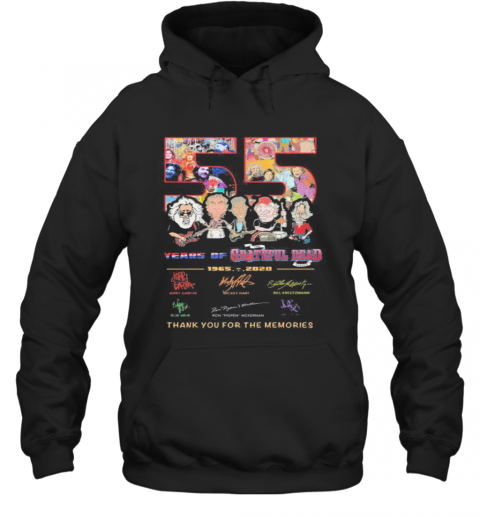 55 Years Of 1965 2020 Grateful Dead Thank For The Memories Signatures T-Shirt Unisex Hoodie