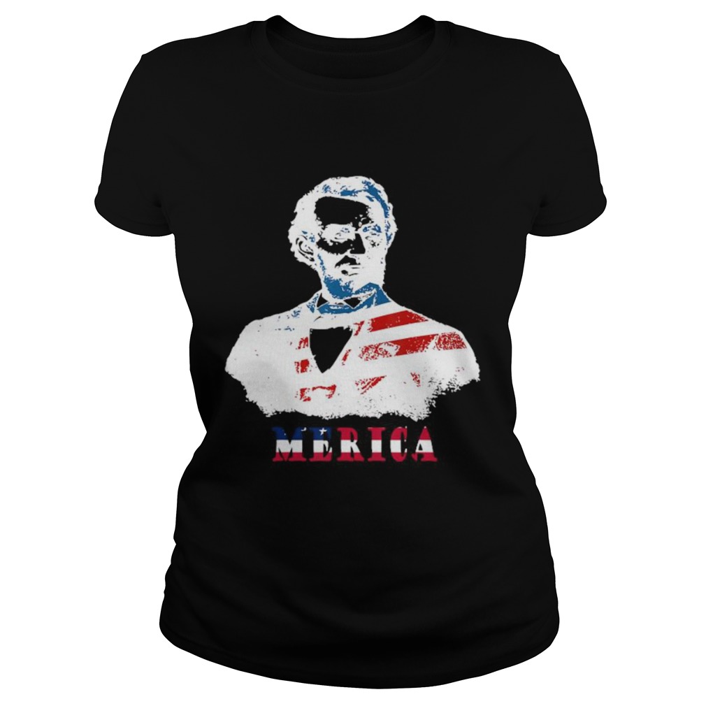 Abraham Lincoln 4th Of July American USA Flag Classic Ladies