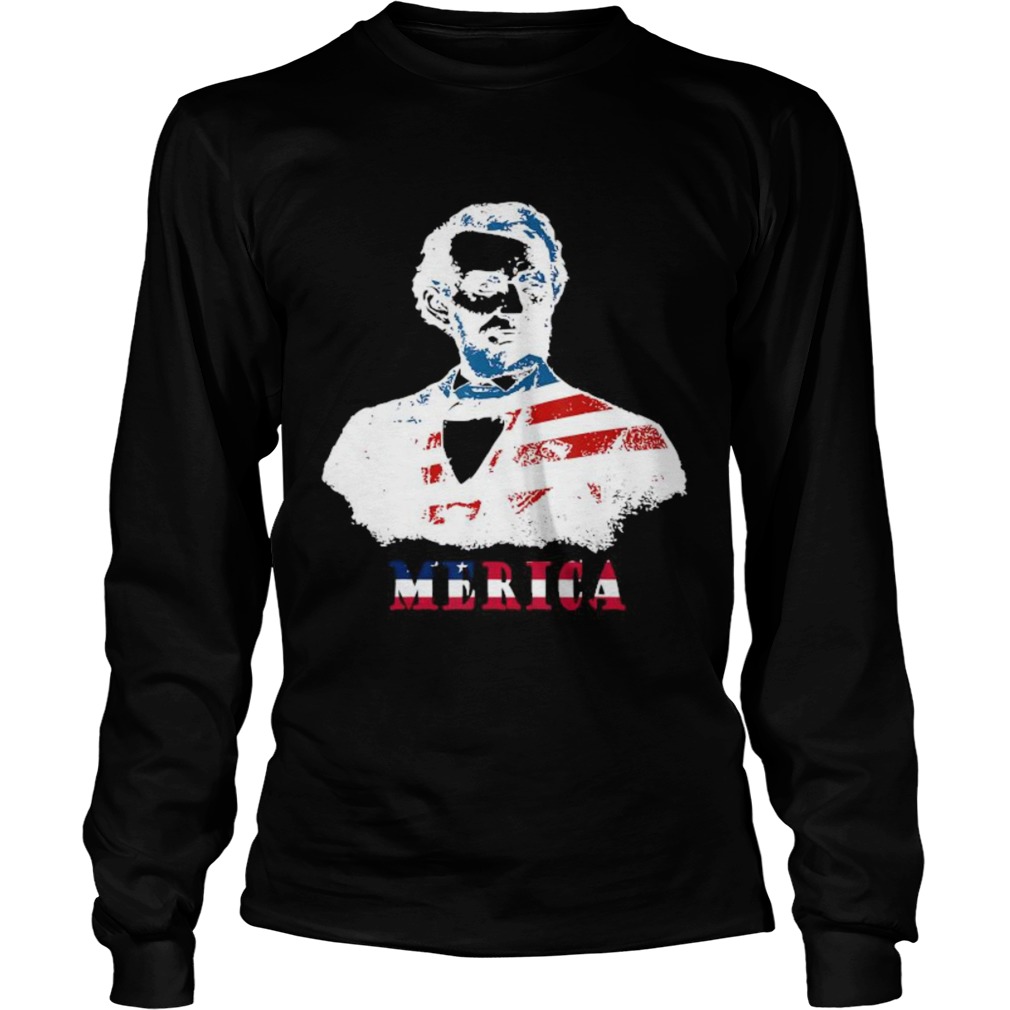 Abraham Lincoln 4th Of July American USA Flag Long Sleeve