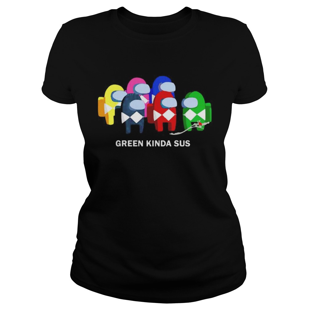 Among Us Crewmate Green Kinda Sus Shirt Trend Tee Shirts Store