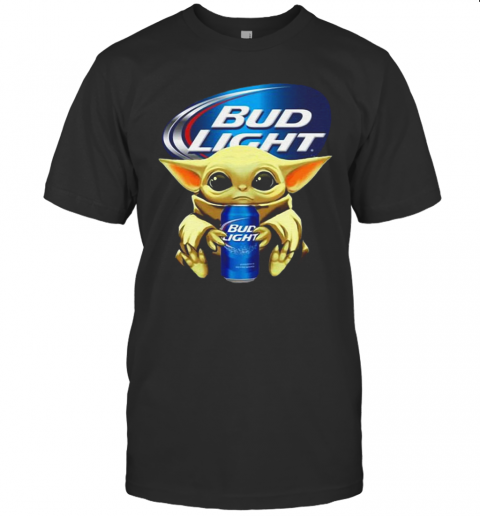 Baby Yoda Hug Bud Light Budweiser Star Wars Mandalorian T-Shirt Classic Men's T-shirt
