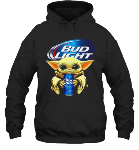 Baby Yoda Hug Bud Light Budweiser Star Wars Mandalorian T-Shirt Unisex Hoodie