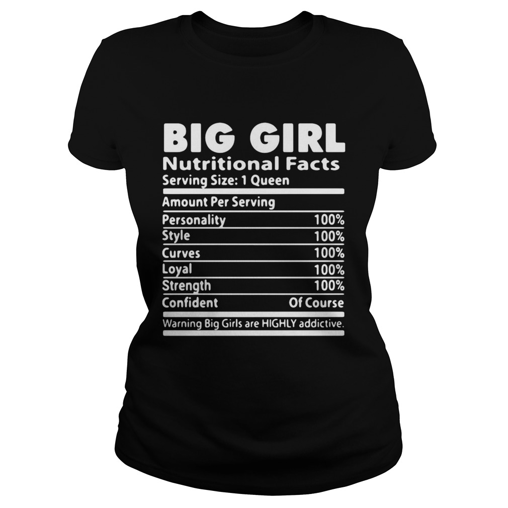 Big Girl Nutrition Facts Serving Size 1 Queen Amount Per Serving Classic Ladies