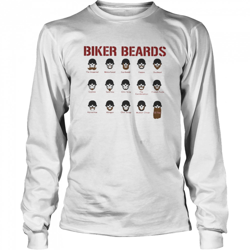 Biker beards the imperial motorhead garibaldi zappa ducktail goatee sparrow chin strip the combination french fobs Long Sleeved T-shirt