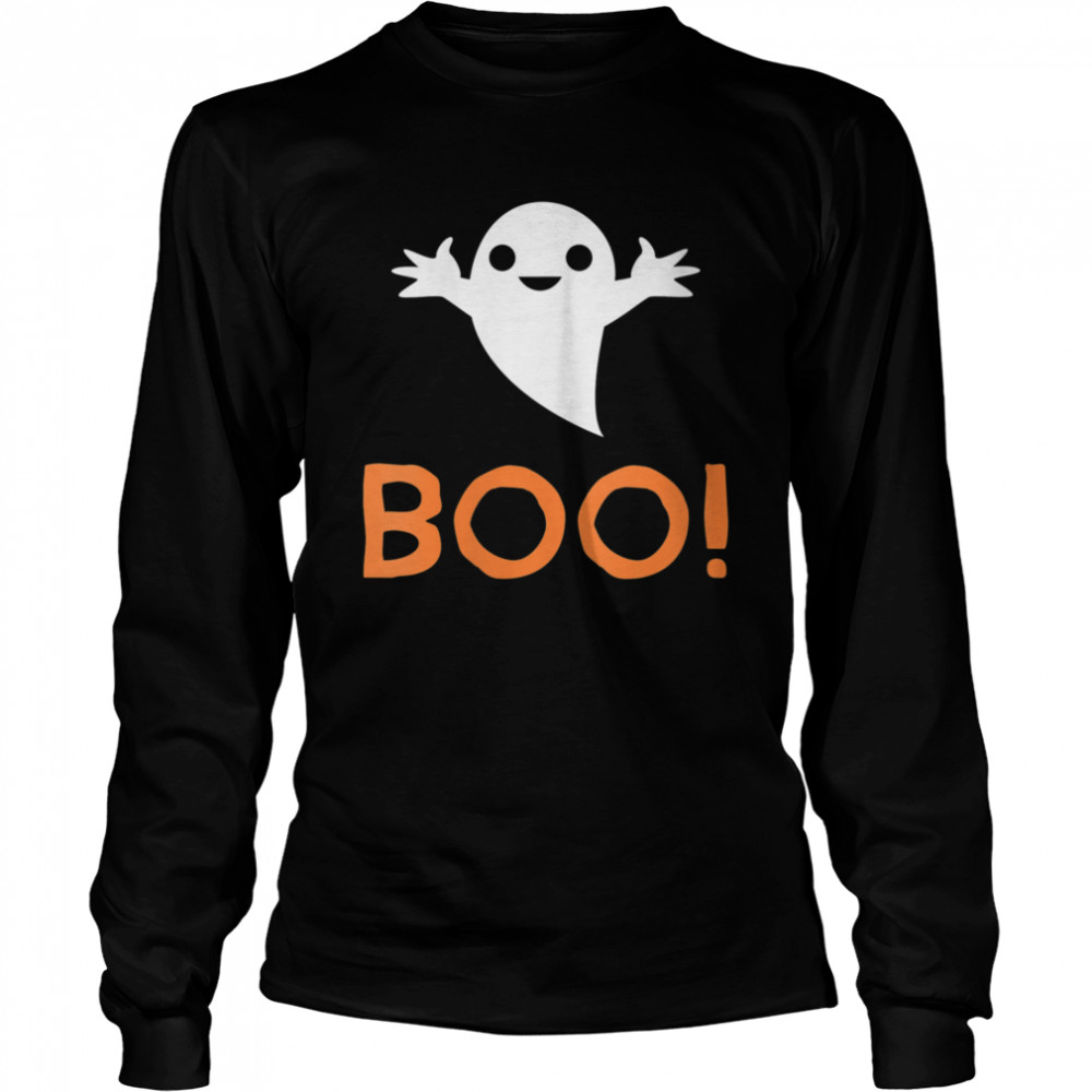 Boo Ghost Halloween Costume Long Sleeved T-shirt