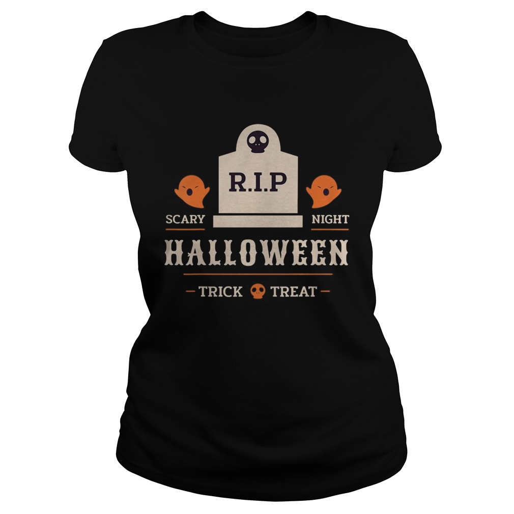 Boo Happy Halloween With Scary RIP CostumeTrick Or Treat Classic Ladies