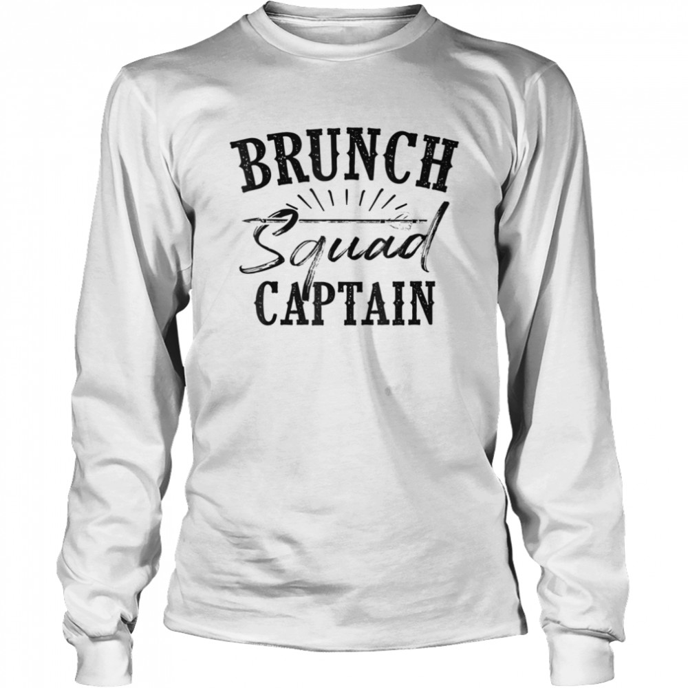 Brunch Squad Captain Love Team Late Meals Long Sleeved T-shirt