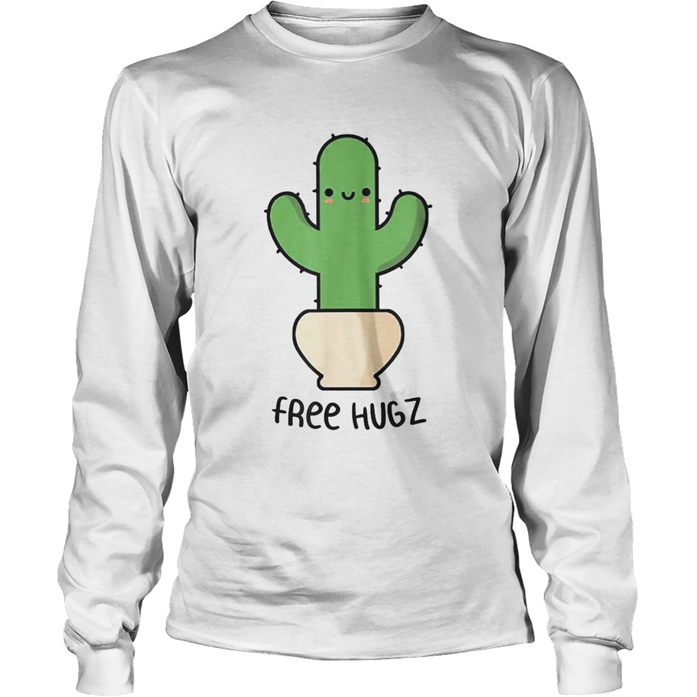 Cactus Free Hugs Cute Spiky Cactus Long Sleeve