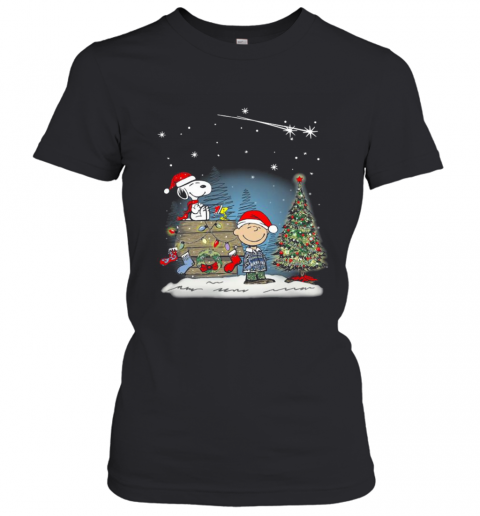 Charlie Brown And Snoopy Merry Christmas T-Shirt Classic Women's T-shirt