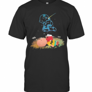 Charlie Brown And Snoopy Sightseeing Star Wars T-Shirt Classic Men's T-shirt