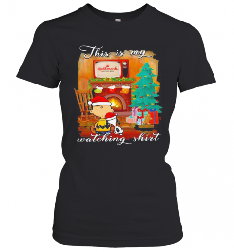 Charlie Brown And Snoopy This Is My Watching Ugly Christmas T-Shirt Classic Women's T-shirt