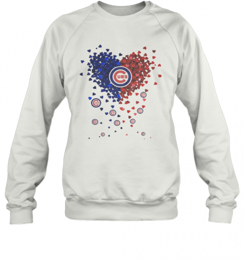 Chicago Cubs Baseball Logo Hearts T-Shirt Unisex Sweatshirt