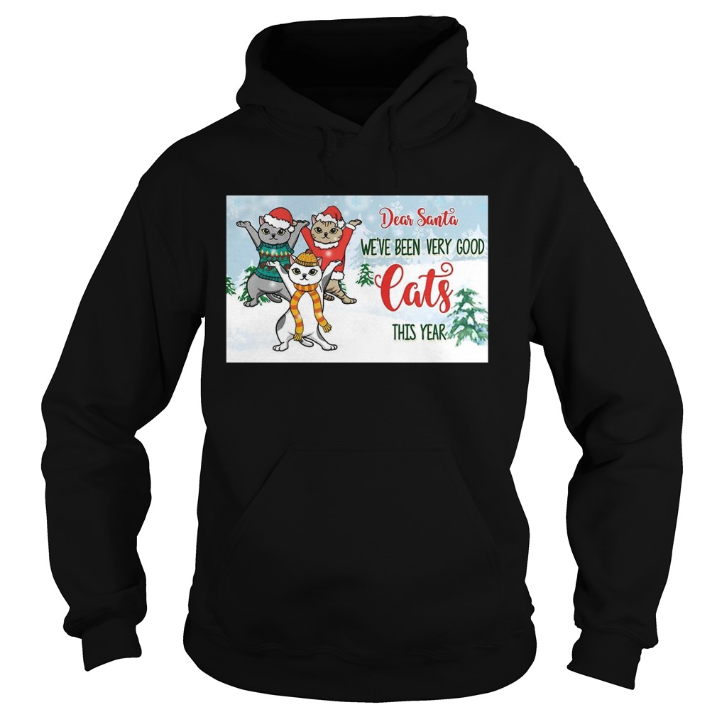 Christmas Kitty Dear Santa Weve Been Very Good Cats This Year Hoodie
