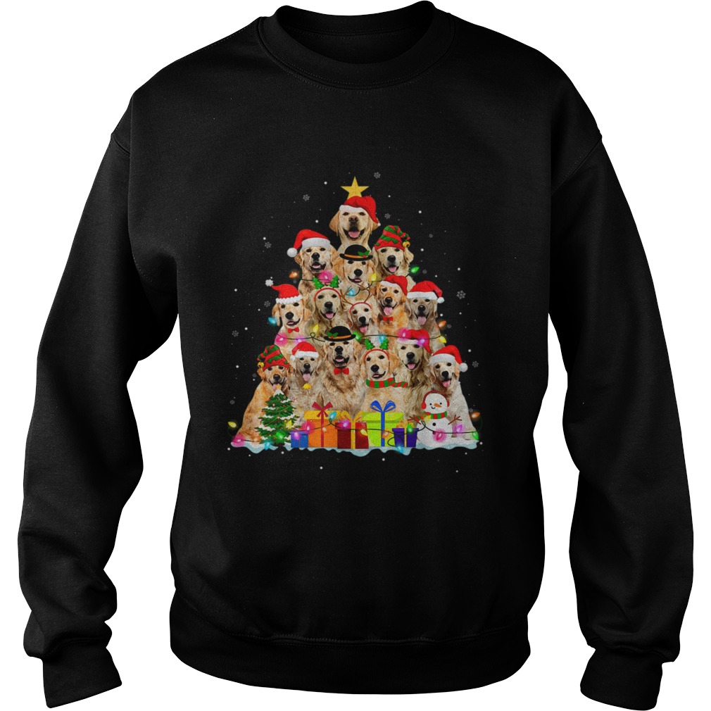 Christmas Pajama Golden Retrievers Tree Xmas Gift Dog Lover Sweatshirt